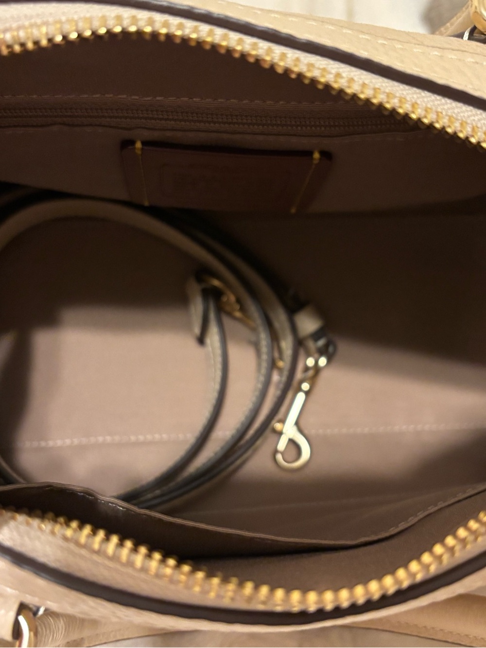 NWT Coach Rowan Leather Satchel and Card Case Wallet Set - Oat - Picture 3 of 15